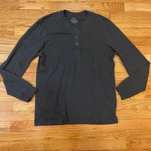 St. John’s Bay Gray Quarter Button Up Long Sleeve